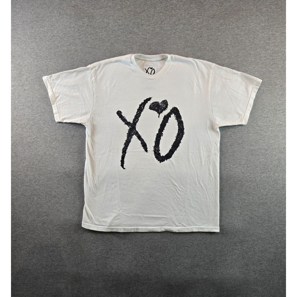 Hajime Sorayama x The Weeknd Shirt Mens XL White XO Classic Kiss Land Logo Tee‎